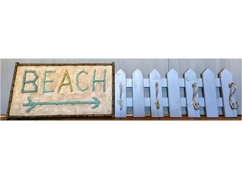 Beach Sign And Hooks