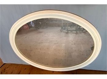 White Oval Mirror