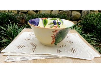 Placemats And Decorative Bowl