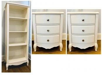 Pottery Barn Nightstands And Bookshelf