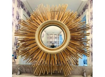 Julian Chichester Wood Sunburst Mirror