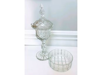 Crystal Jar And Dish