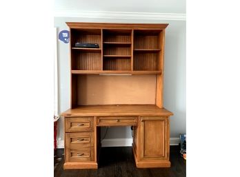 2 Pc Desk With Hutch And Corkboard