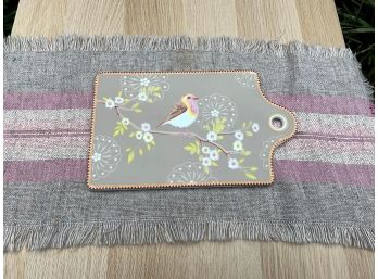 Bird Platter And Coordinating Table Linen