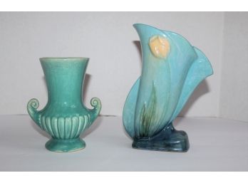 Roseville And McCoy Vases