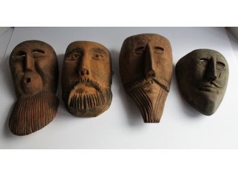 Mexican Carved Wooden Masks