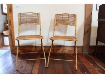 Great Pair Of Bamboo Side Chairs