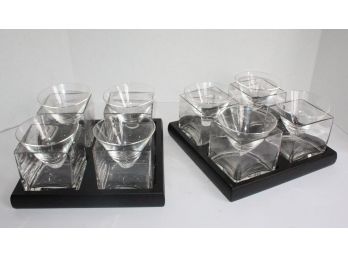 Cool Martini Glasses With Ice Holders & Tray