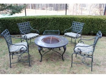 Beautiful Brown Jordan Patio Set With A Smith Hawkins Firepit