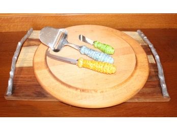 Collection Of Cheese Board & Serving Utencils