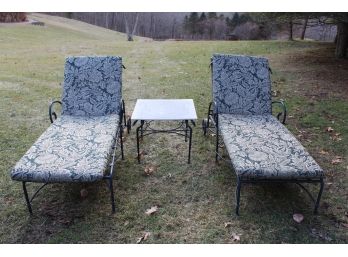 Beautiful Brown Jordan Lounge Chairs With Table #1