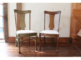 Great Pair Of Wooden Side Chairs