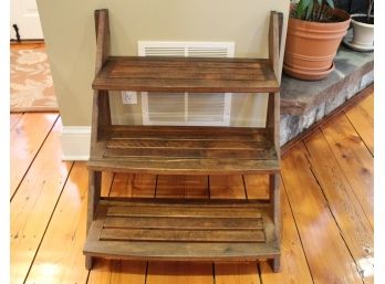 3 Tier Wooden Step Ladder Stand