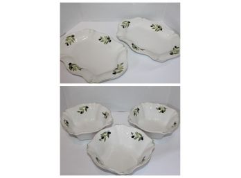 Farval 5 Piece Handpainted Serving Set