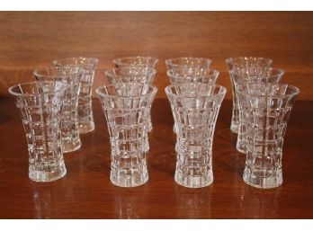 Fabulous Set Of Twelve Stemless Cut Crystal Champagne Glasses