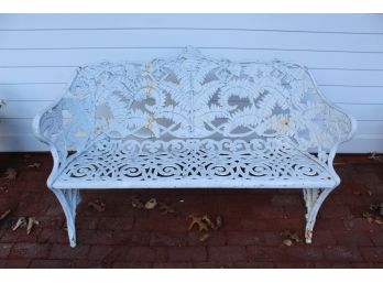 Amazing Antique Wrought Iron Bench