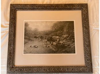 Vintage James M. Hart Framed Print