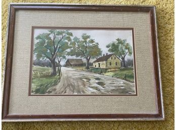 Framed Watercolor Painting