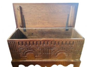 European Carved Oak Chest