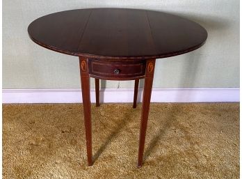 Small Antique Drop-leaf Table With Stenciling