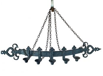 Gothic Medieval Metal Hanging Candle Holder Chandelier