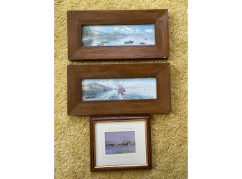 Bundle Of European Seascape Paintings