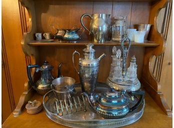 Amazing Collection Of Silver-plated Vintage Barware