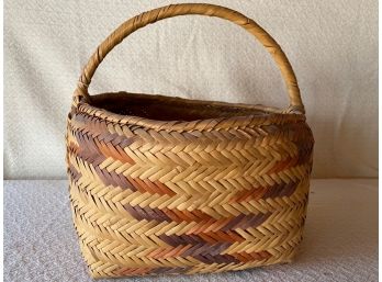 Choctaw Basket With Handle From The 1920s