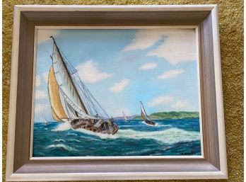 Original Oil On Canvas Framed Painting