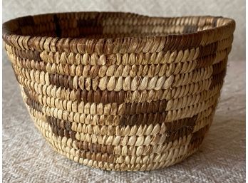 Small Antique Native American Coiled Basket