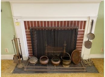 Fireplace Set, Buckets And Tools