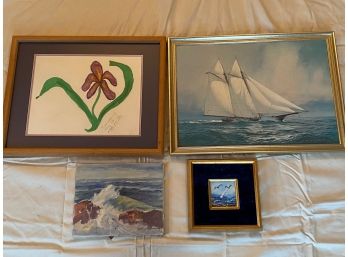 Collection Of Vintage Framed Artwork