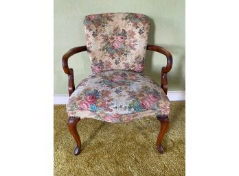 Antique Floral Arm Chair