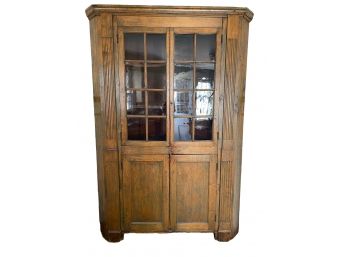 Very Large Early 19th Antique Corner Cabinet