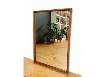 Large 46 X 34 Solid Walnut Mid Century Mirror