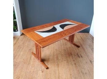 Vintage Gangso Mobler Denmark Teak Tile Top Dining Table