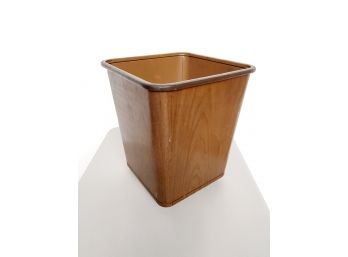 Mid Century Large Mouth Metal Waste Basket