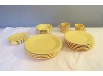 Collection Of Yellow Fiesta Dinnerware