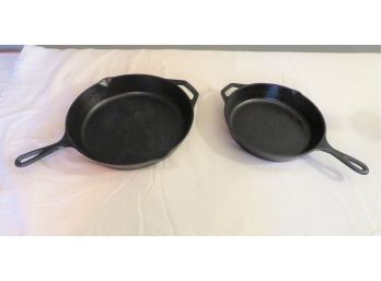 2 Lodge Cast Iron Frying Pans