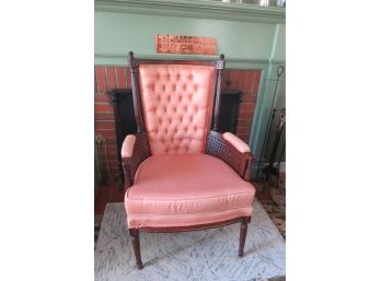 Vintage Tufted Upholstered Wingback Parlor Chair