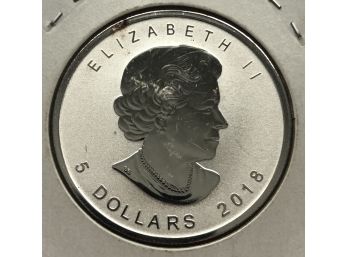 2018 Canadian 1 Oz Silver BU 'Elizabeth 5 Dollar'