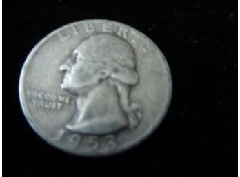 1953 D U.S Washington Silver Quarter