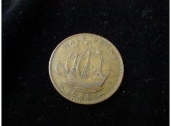 1945 British Large Half Penny