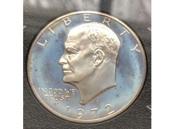 1972 Ike Proof Dollar In Original Box