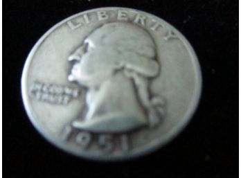 1951 S U.S Washington Silver Quarter