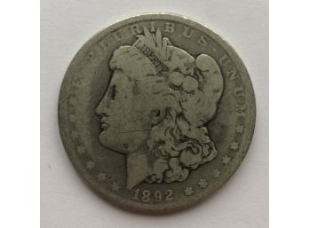 1892 O Morgan Silver Dollar