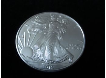 2019 U.S. Silver Eagle Dollar, Uncirculated, 1 Troy Oz.