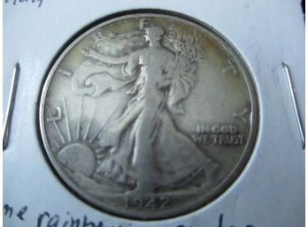 1942 P U.S. Walking Liberty Silver Half Dollar