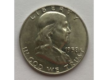 1958 D Franklin Half Dollar