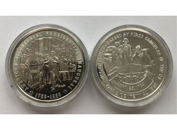 1 Set Of 2 Collector Medals Each 1oz .999 Silver (See Description)